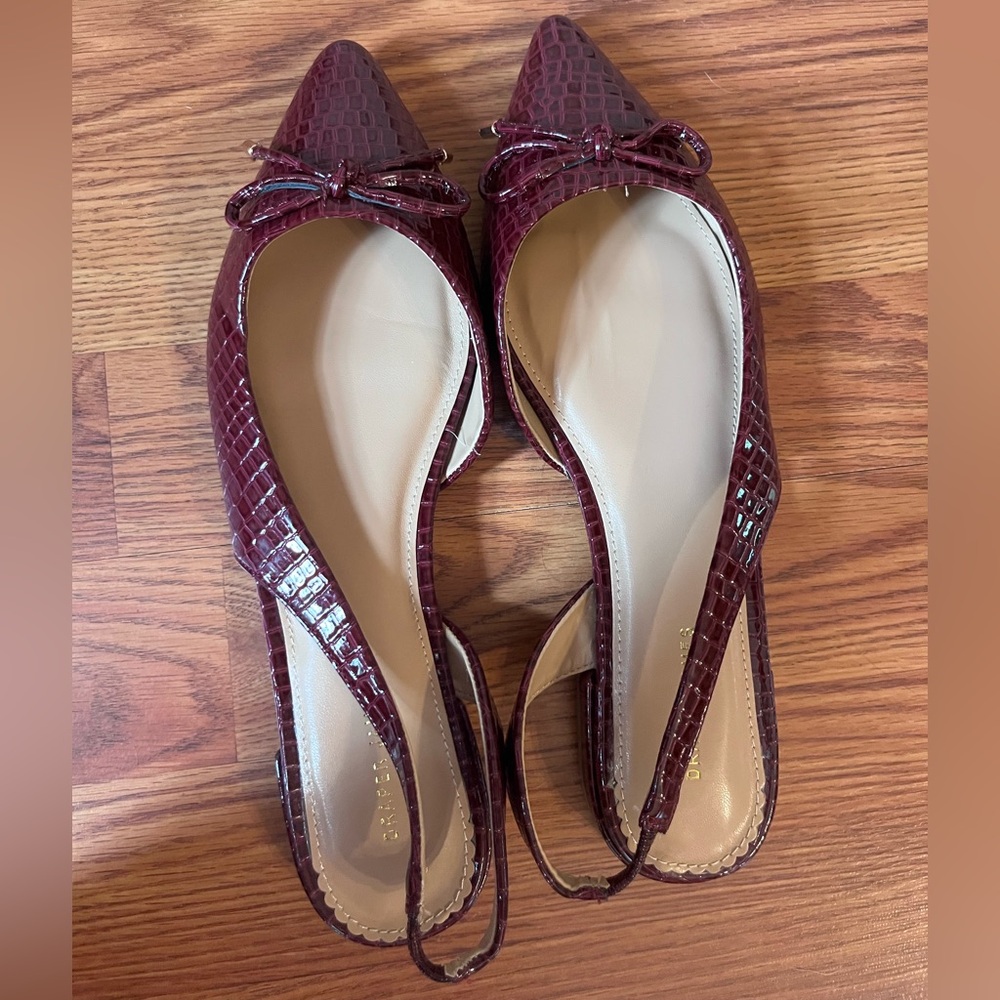 Draper James Red Flats with Bow Detail